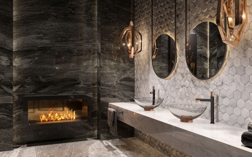 L'illuminazione dello specchio del bagno