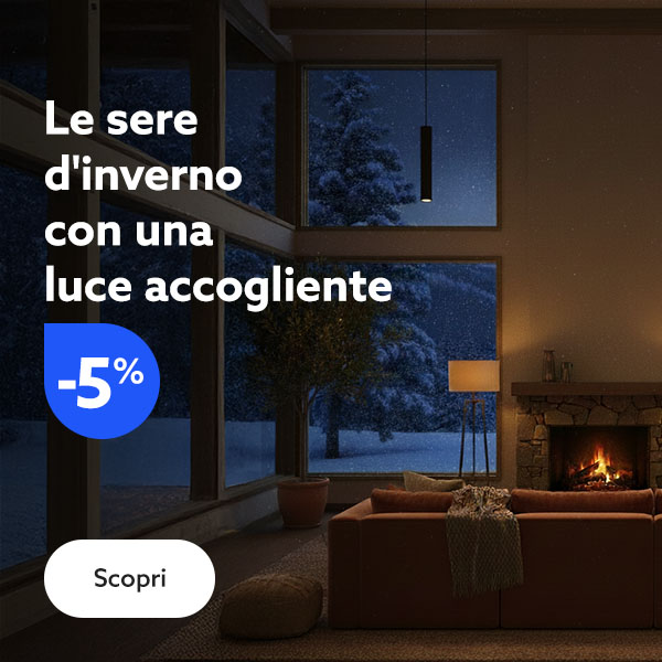 Le sere d'inverno con una luce accogliente
