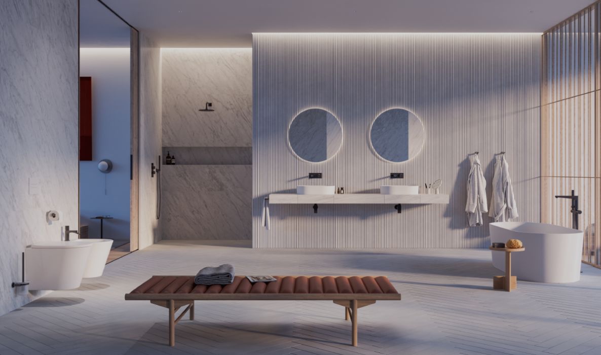 Bagno moderno per due